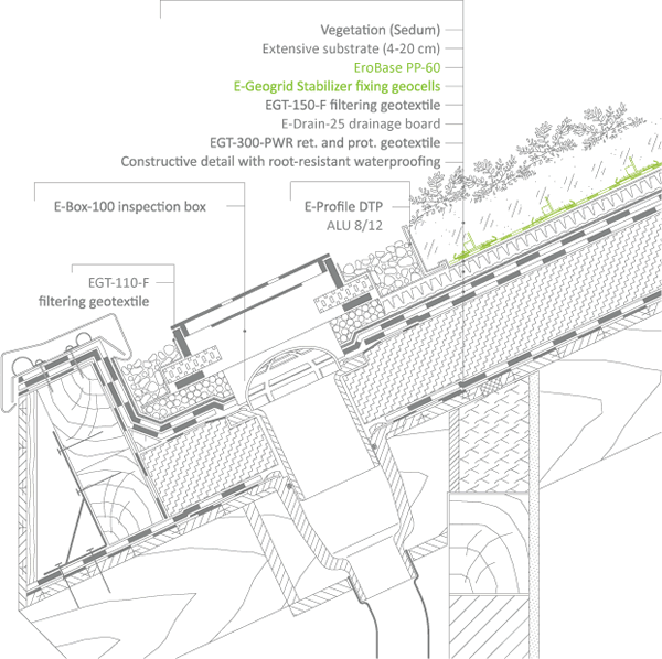 Green Roof with a Slope of More Than 15°